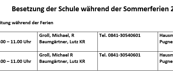 Besetzung der Schule während der Sommerferien